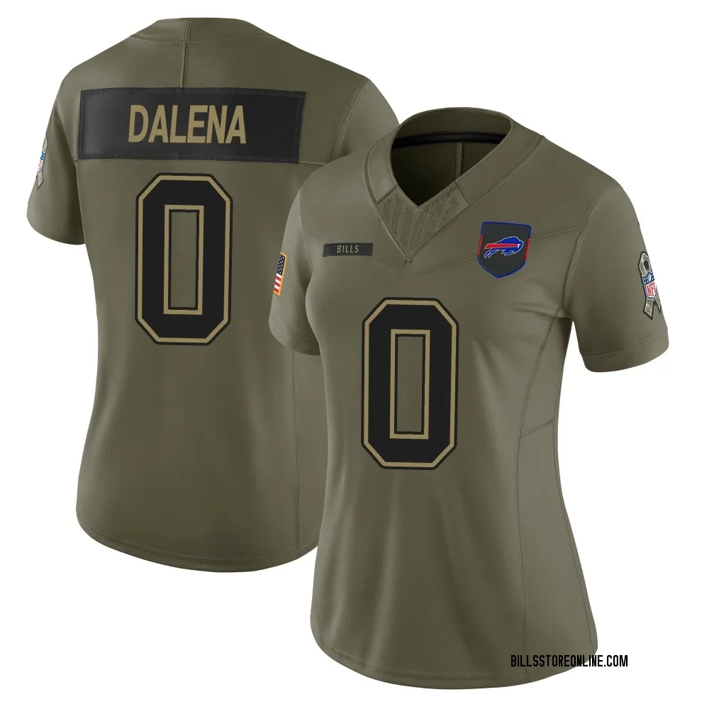 Women's Limited Mac Dalena Buffalo Bills Olive 2025 Salute to Service Jersey