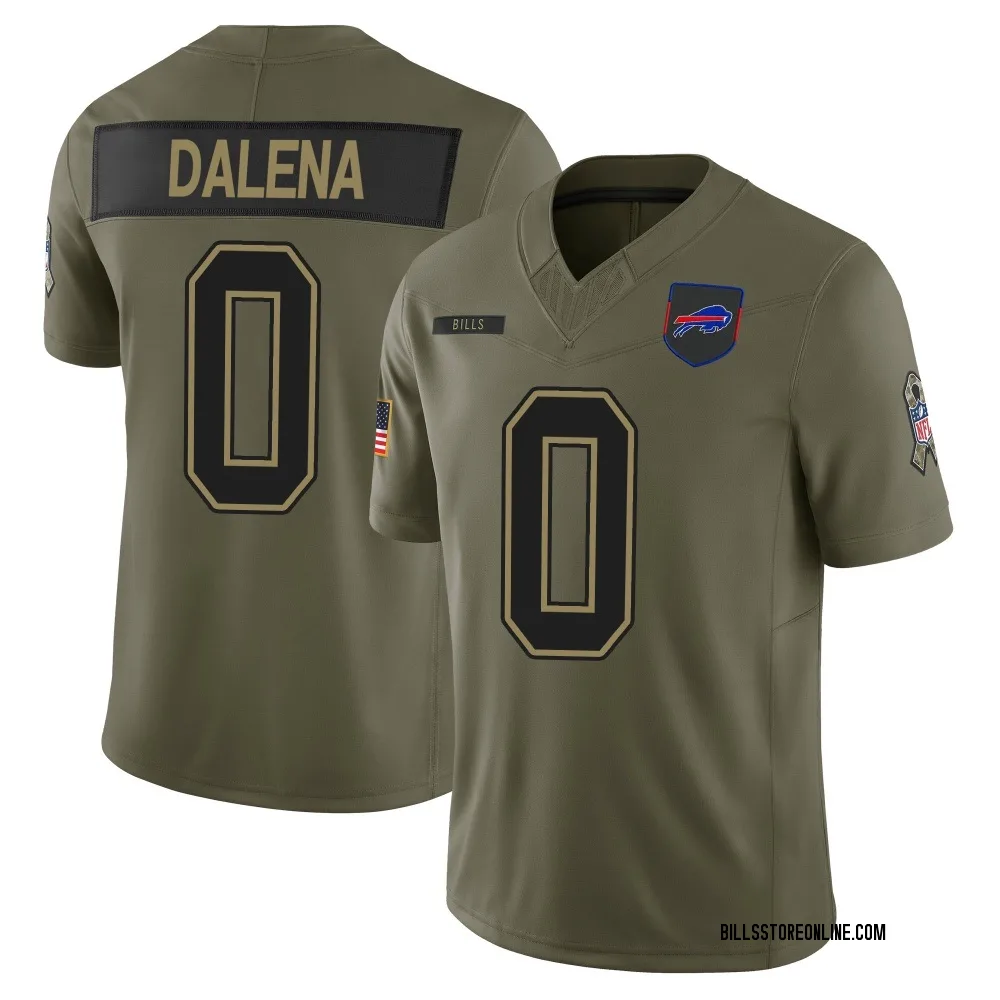 Youth Limited Mac Dalena Buffalo Bills Olive 2025 Salute to Service Jersey